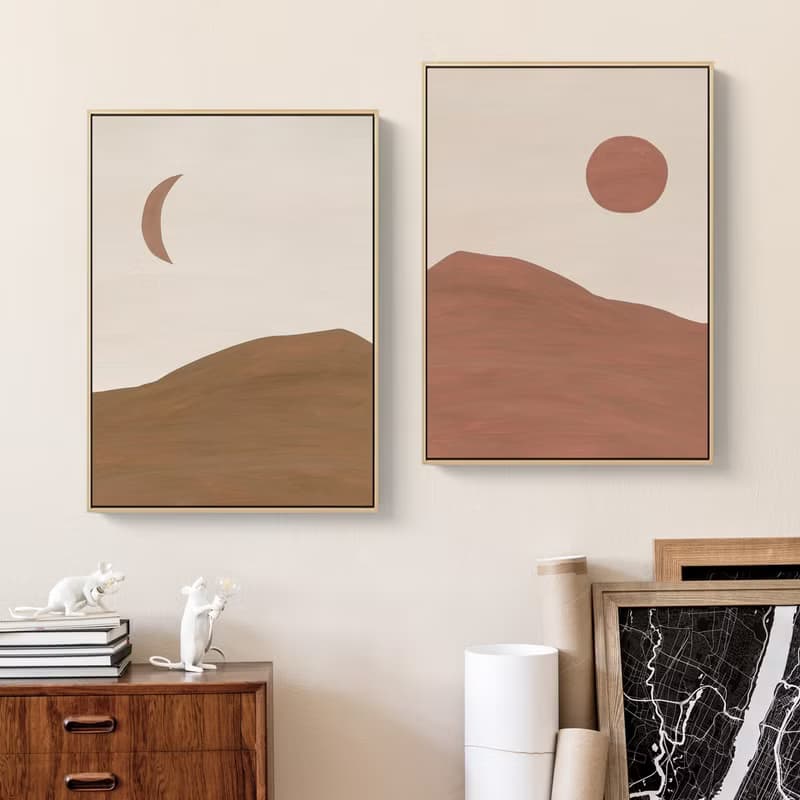 幾何 • 月 - 月亮/復古/暖色/家居/民宿/工作室/送禮/佈置/背景