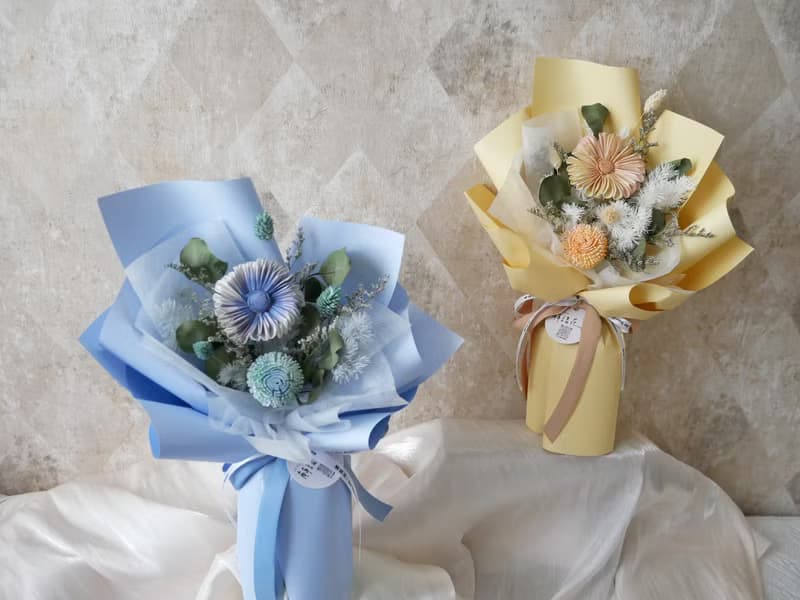 畢業季限定【經典款索拉向日葵乾燥花束4色】畢業禮物/畢業花束