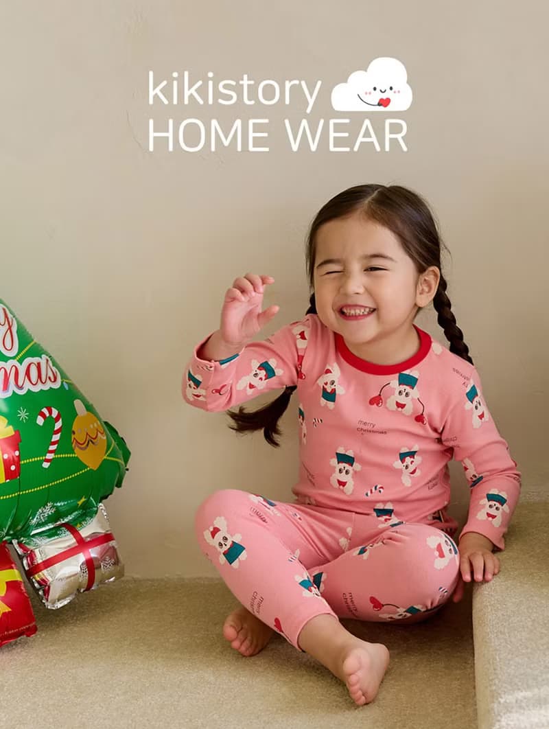 兔兔氣球舞會-舒棉雲柔衣長袖韓國童裝-K53609