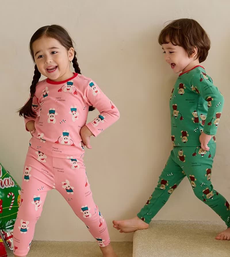 兔兔氣球舞會-舒棉雲柔衣長袖韓國童裝-K53609