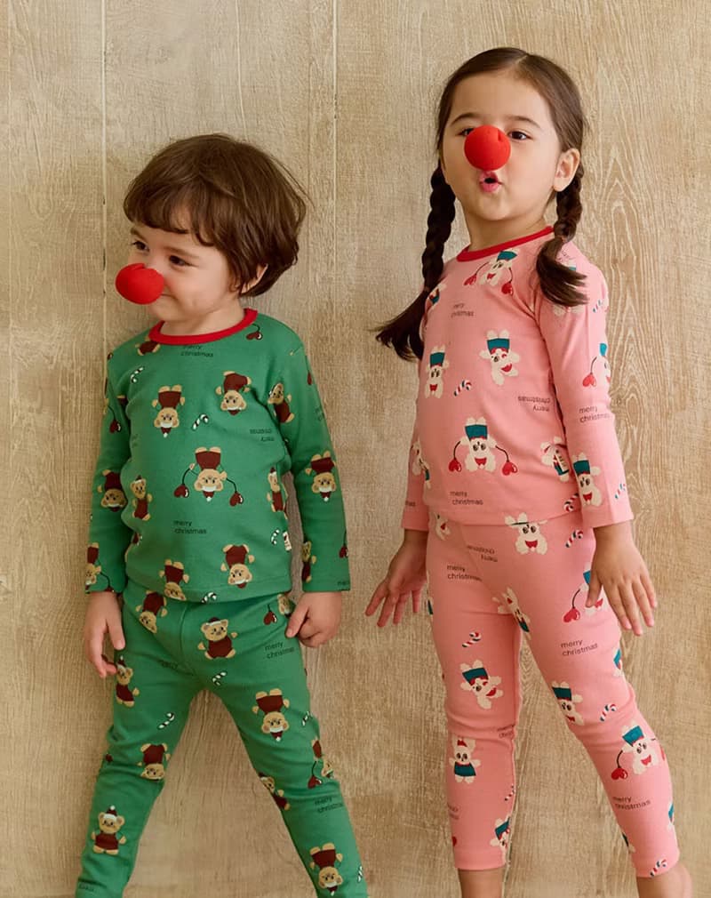 兔兔氣球舞會-舒棉雲柔衣長袖韓國童裝-K53609