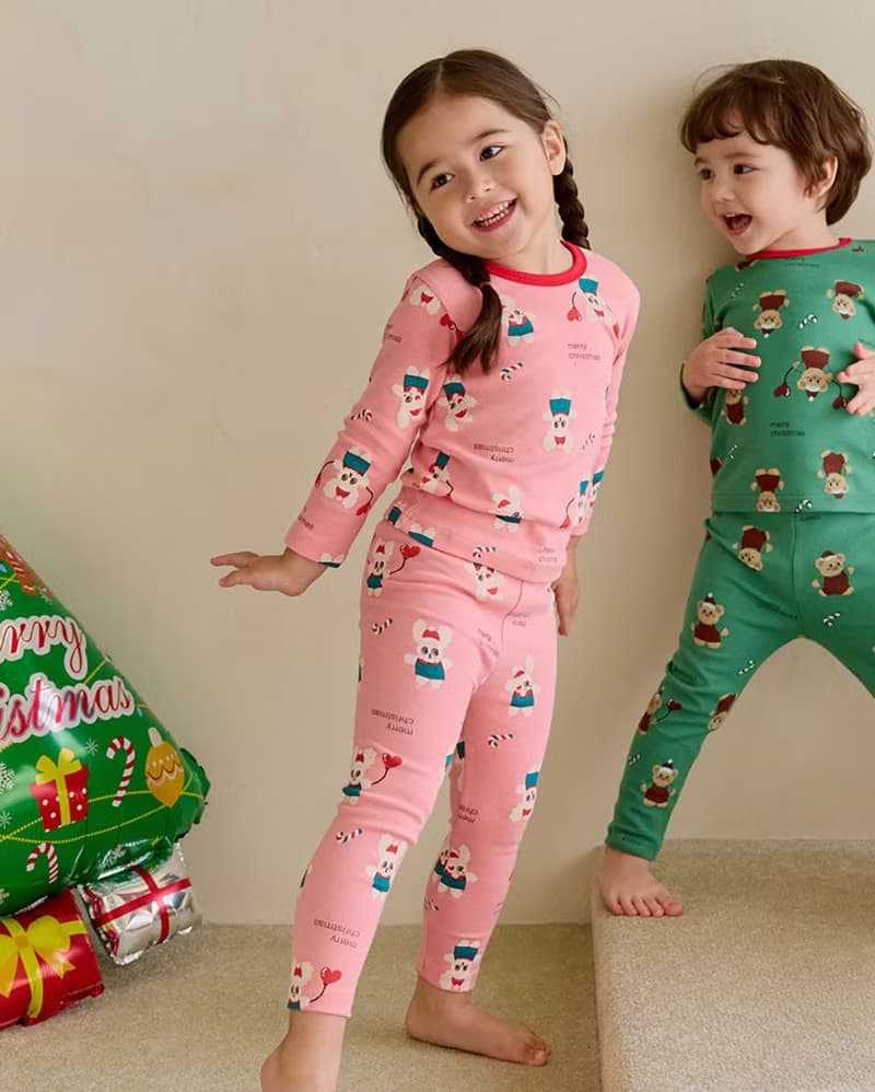 兔兔氣球舞會-舒棉雲柔衣長袖韓國童裝-K53609