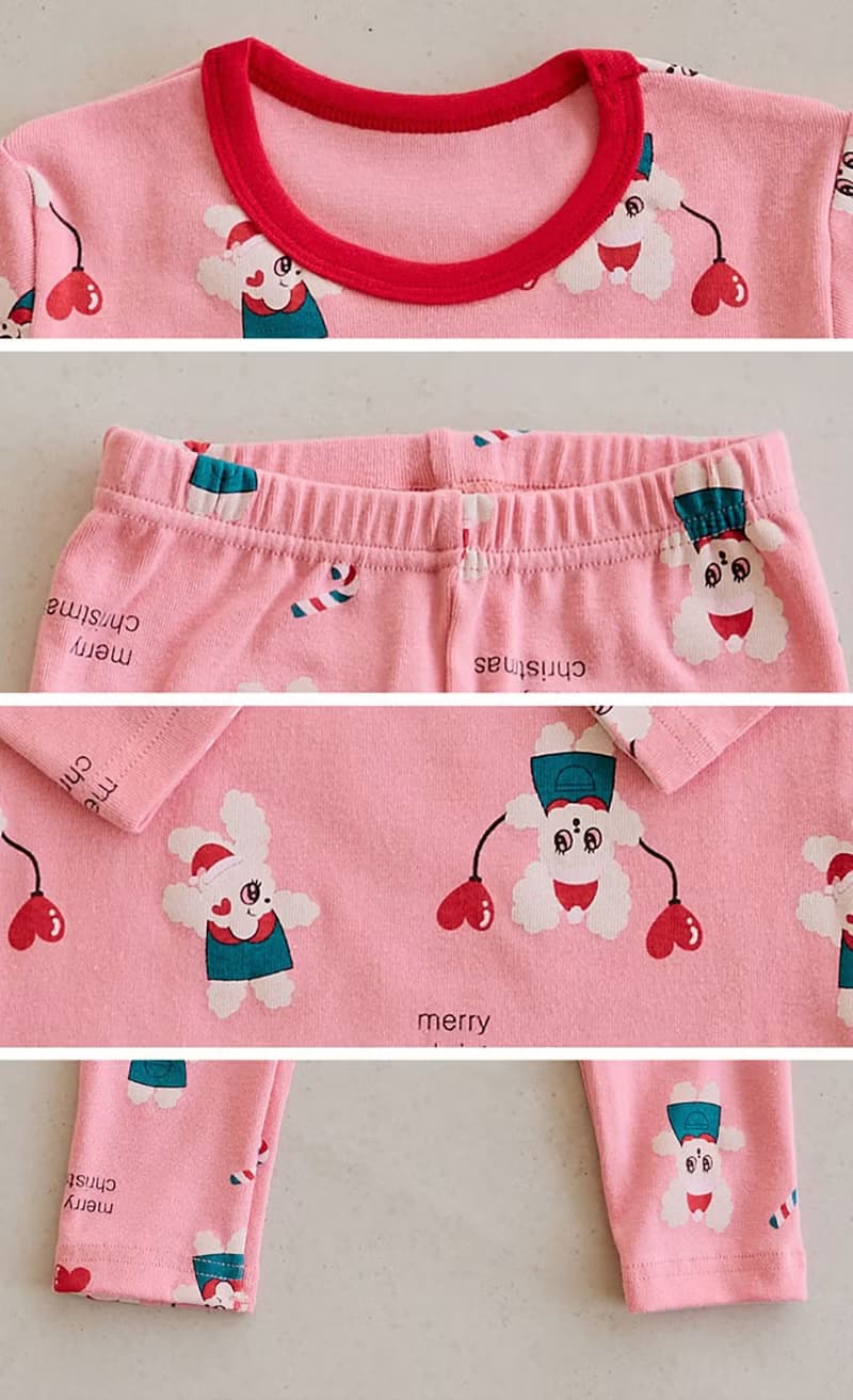 兔兔氣球舞會-舒棉雲柔衣長袖韓國童裝-K53609