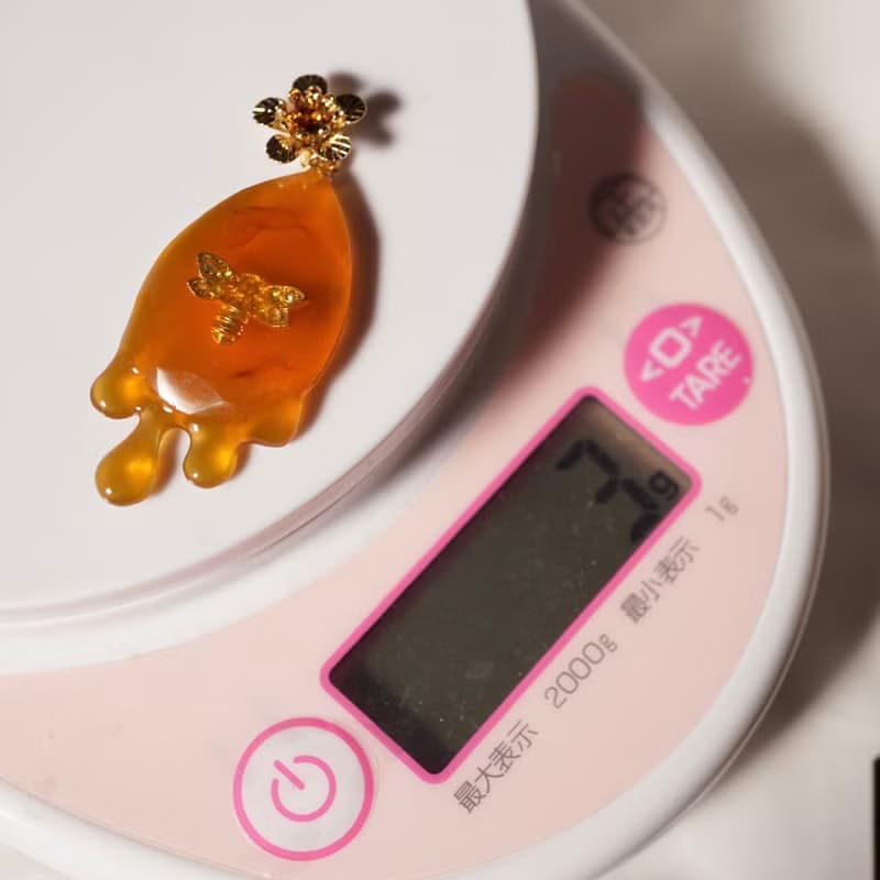 溶ける琥珀のピアス/イヤリング