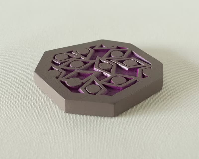 Geometric Hand Mirror Mini (sharp eyes - purple)