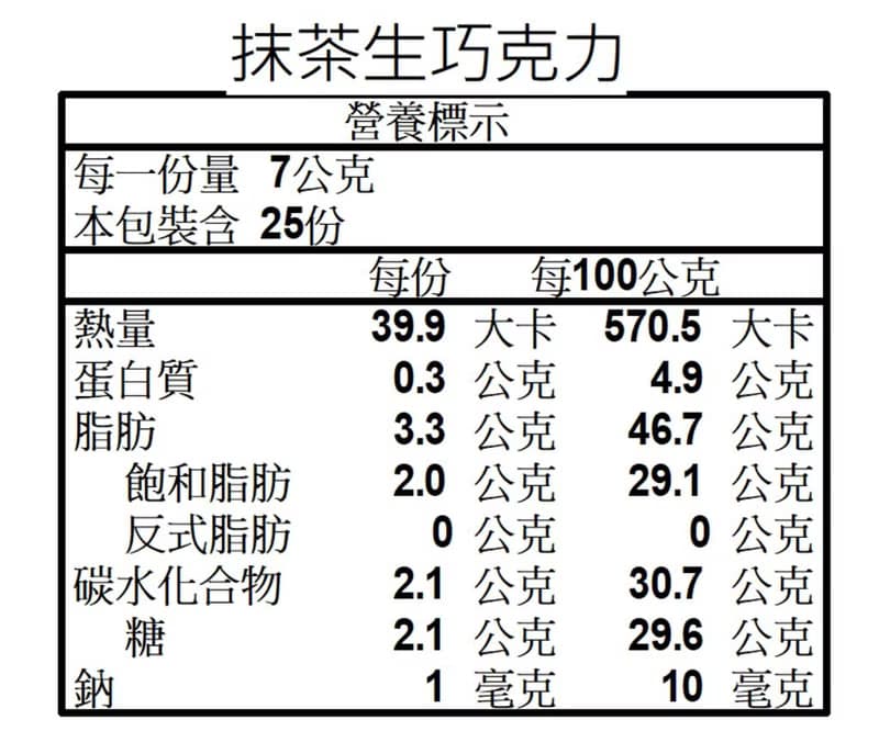 抹茶生巧克力