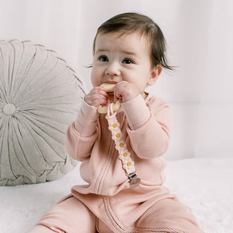 Loulou Lollipop 甜心版串珠固齒器奶嘴鍊夾/多功能奶嘴鏈夾