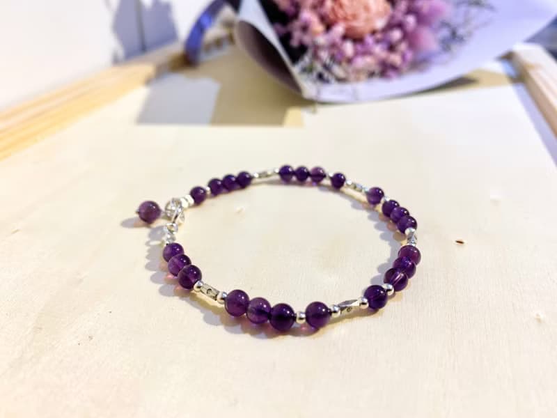 Ops Amethyst silver bracelet-紫水晶/純銀/禮物/手鍊/靈性/紫色