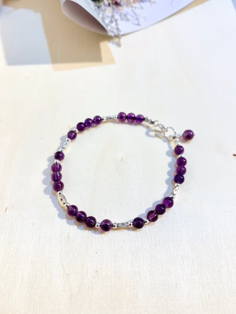 Ops Amethyst silver bracelet-紫水晶/純銀/禮物/手鍊/靈性/紫色