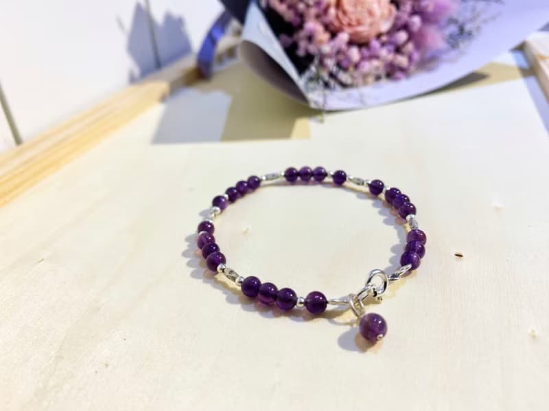 Ops Amethyst silver bracelet-紫水晶/純銀/禮物/手鍊/靈性/紫色