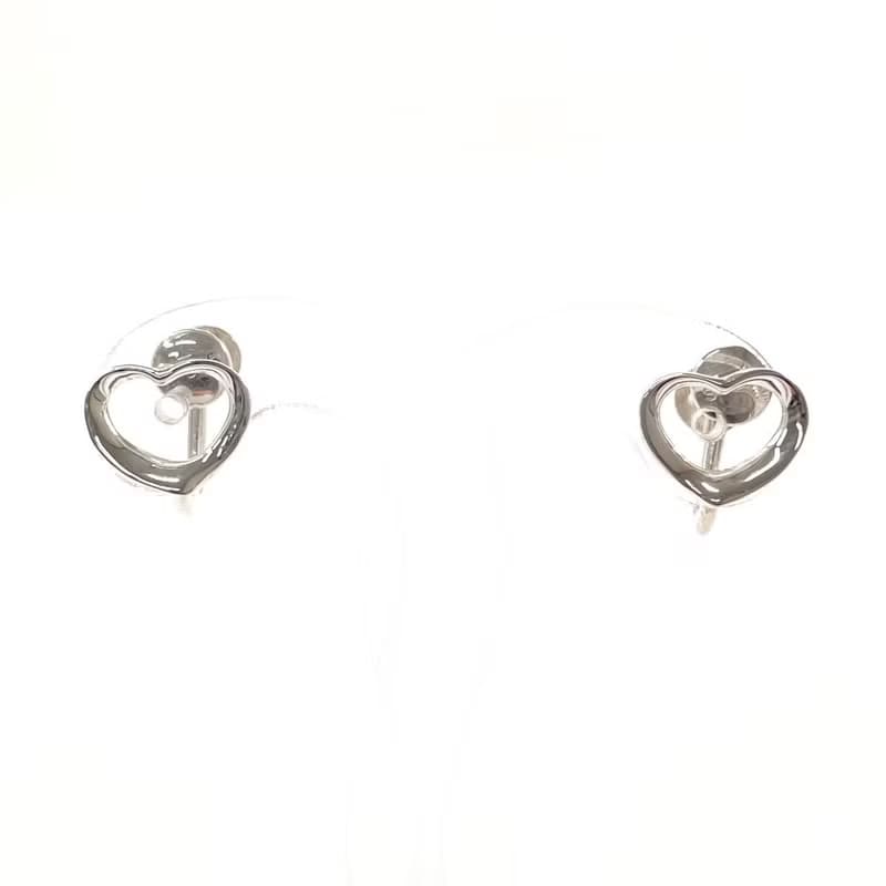 【日本直送 中古美品】ティファニー TIFFANY&Co. イヤリング オープンハート エルサペレッティ スターリングシルバー