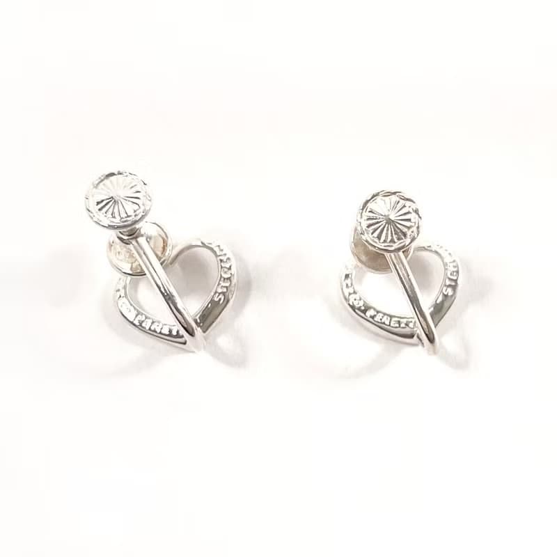 【日本直送 中古美品】ティファニー TIFFANY&Co. イヤリング オープンハート エルサペレッティ スターリングシルバー