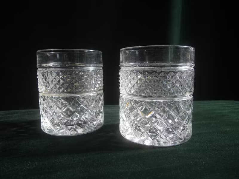 【老時光 OLD-TIME】早期台灣製玻璃杯組(一組兩杯)
