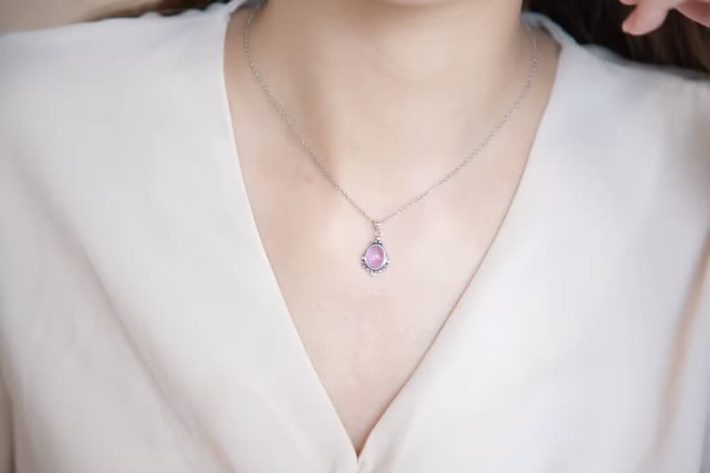 紫水晶925純銀魔鏡項鍊