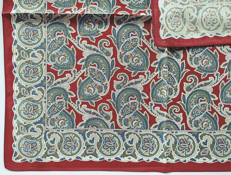 Polo Ralph Lauren Vintage Handkerchief Motif Paisley Floral 20.5 x 20.5 inches