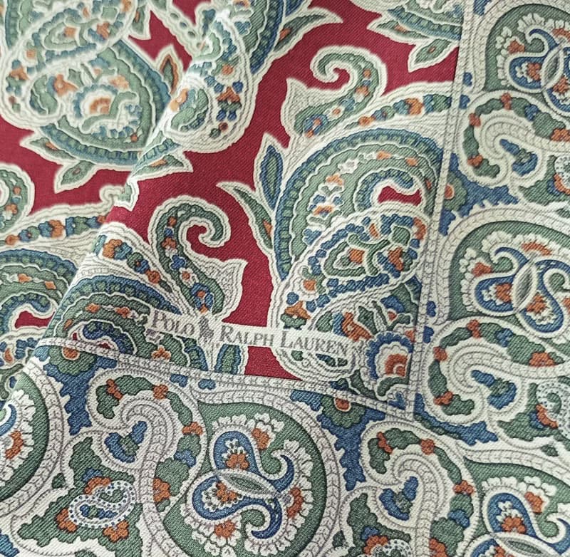 Polo Ralph Lauren Vintage Handkerchief Motif Paisley Floral 20.5 x 20.5 inches