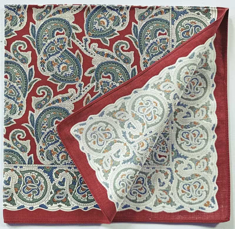 Polo Ralph Lauren Vintage Handkerchief Motif Paisley Floral 20.5 x 20.5 inches