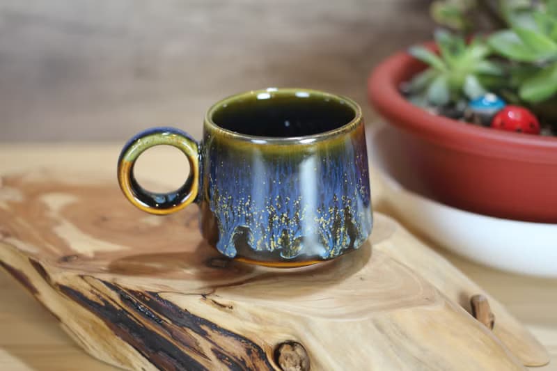 【送禮好物】80ml 螢火蟲 天目流釉 小緣杯 咖啡分享杯 鶯歌製
