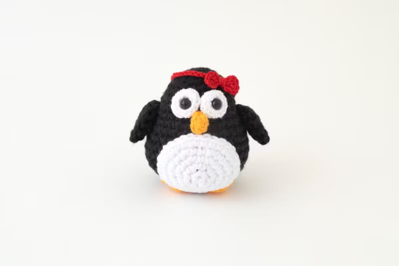 Stuffed penguin doll, Christmas gift, winter decor, crochet animals toy, 新年 礼物