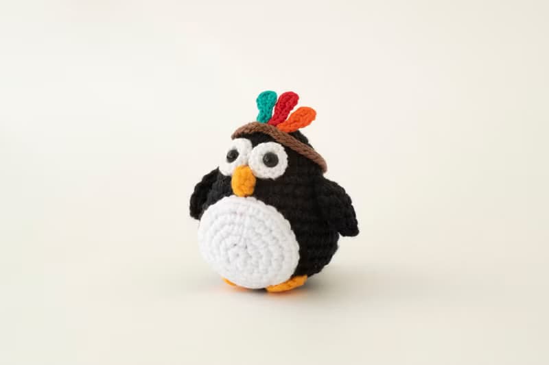 Stuffed penguin doll, Christmas gift, winter decor, crochet animals toy, 新年 礼物
