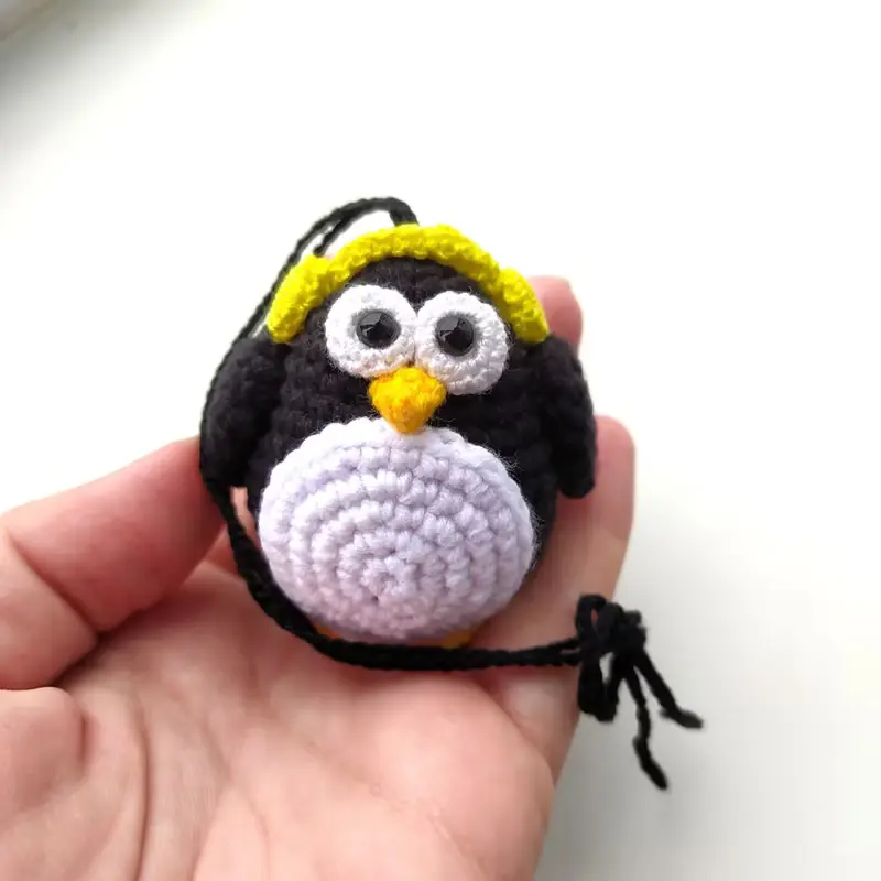 Stuffed penguin doll, Christmas gift, winter decor, crochet animals toy, 新年 礼物