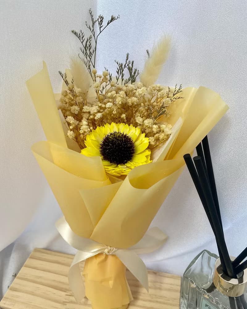 可擴香向日葵花束 畢業花束 畢業禮物 生日禮物 永生花束