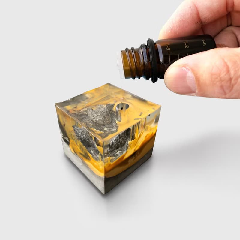 海洋方塊 I 擴香石 I 手工製造 I 擴香石 I 樹脂 I 黃色