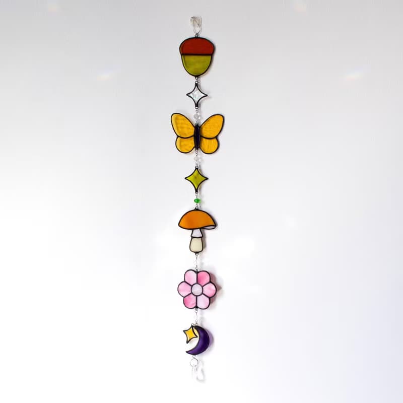 Stained glass garland, Home decor, Housewarming gift, Wall decor