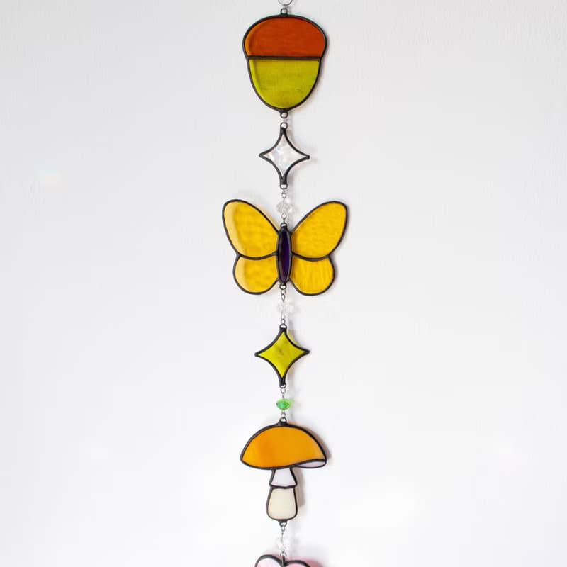 Stained glass garland, Home decor, Housewarming gift, Wall decor