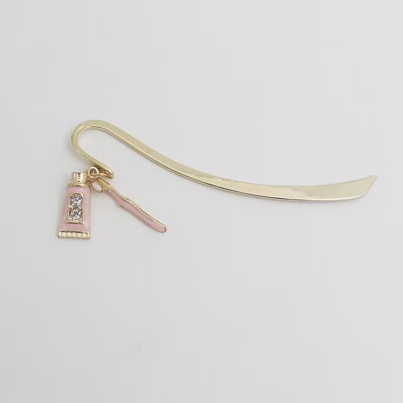 Toothbrush bookmarks, toothpaste, toothbrush, unique bookmarks,dental clinic