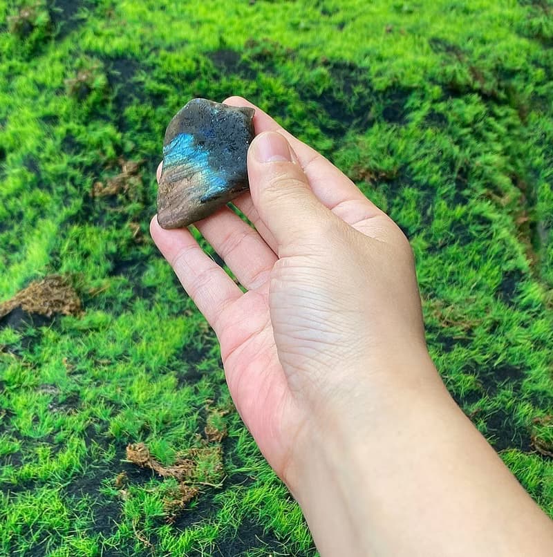 能量水晶-天然幾何雙面彩光拉長石 療癒 旺姻緣財運水晶 快速出貨