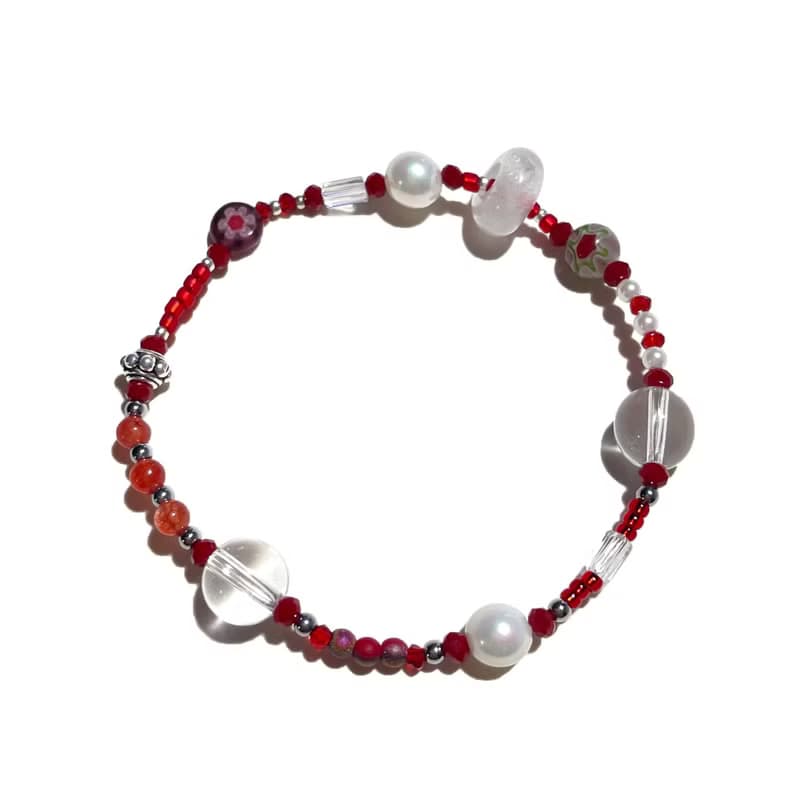 Red Natural Stone Bracelet 020