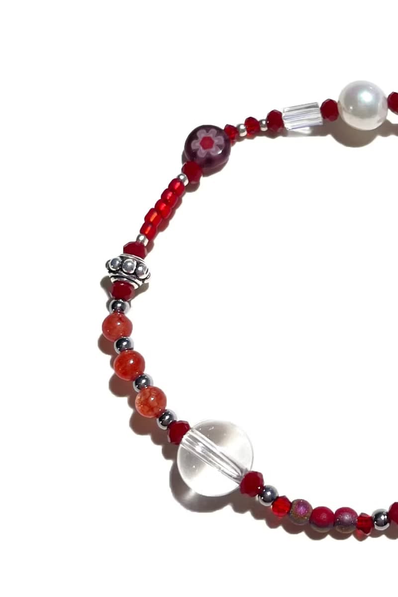 Red Natural Stone Bracelet 020
