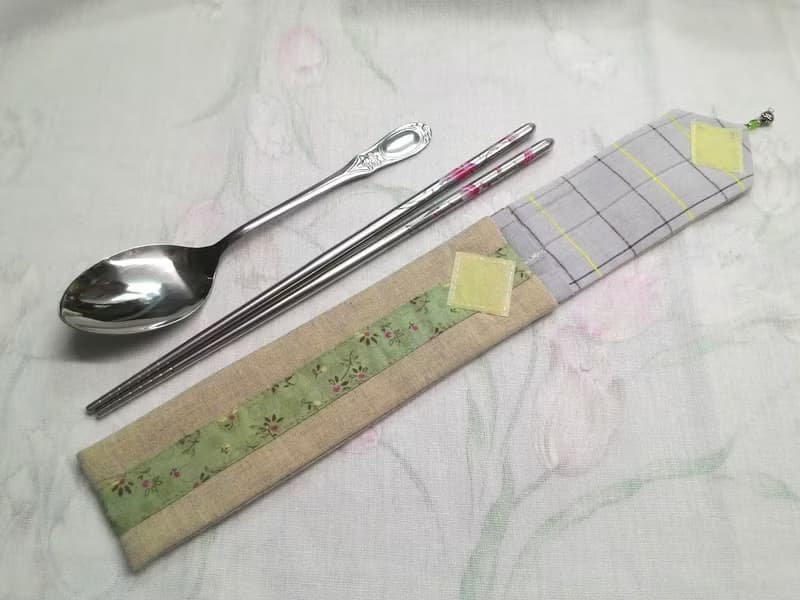 餐具組隨身收納袋 筷套F02-012~獨特設計手工縫製