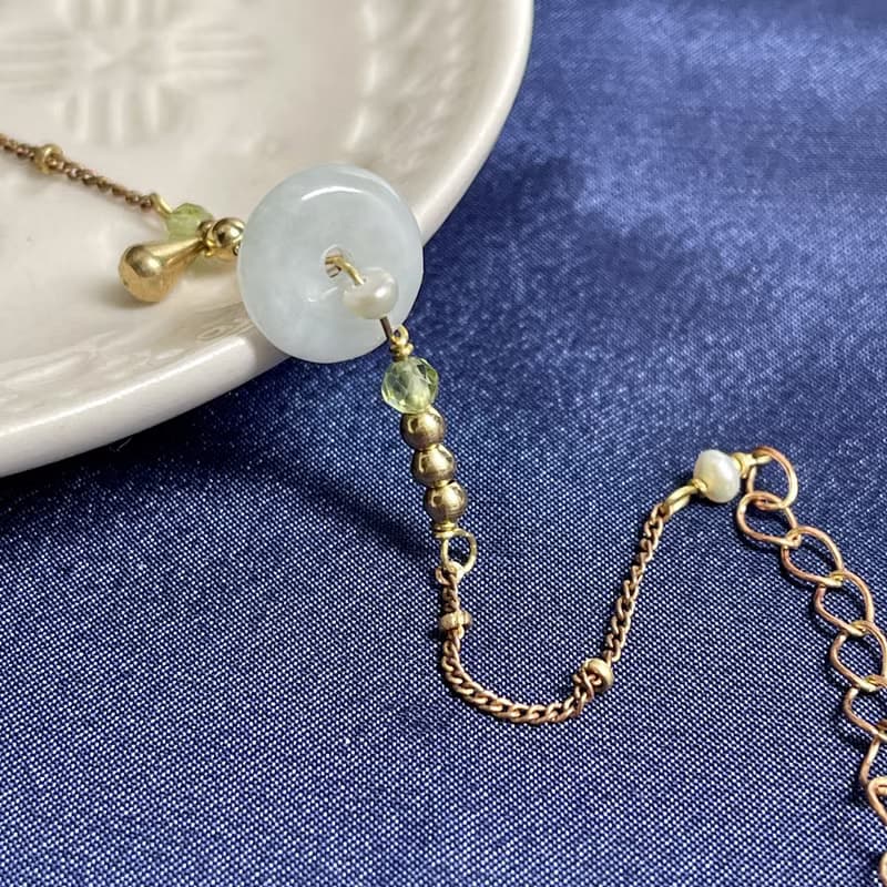 老林雜貨 | 玉石黃銅墜手鍊