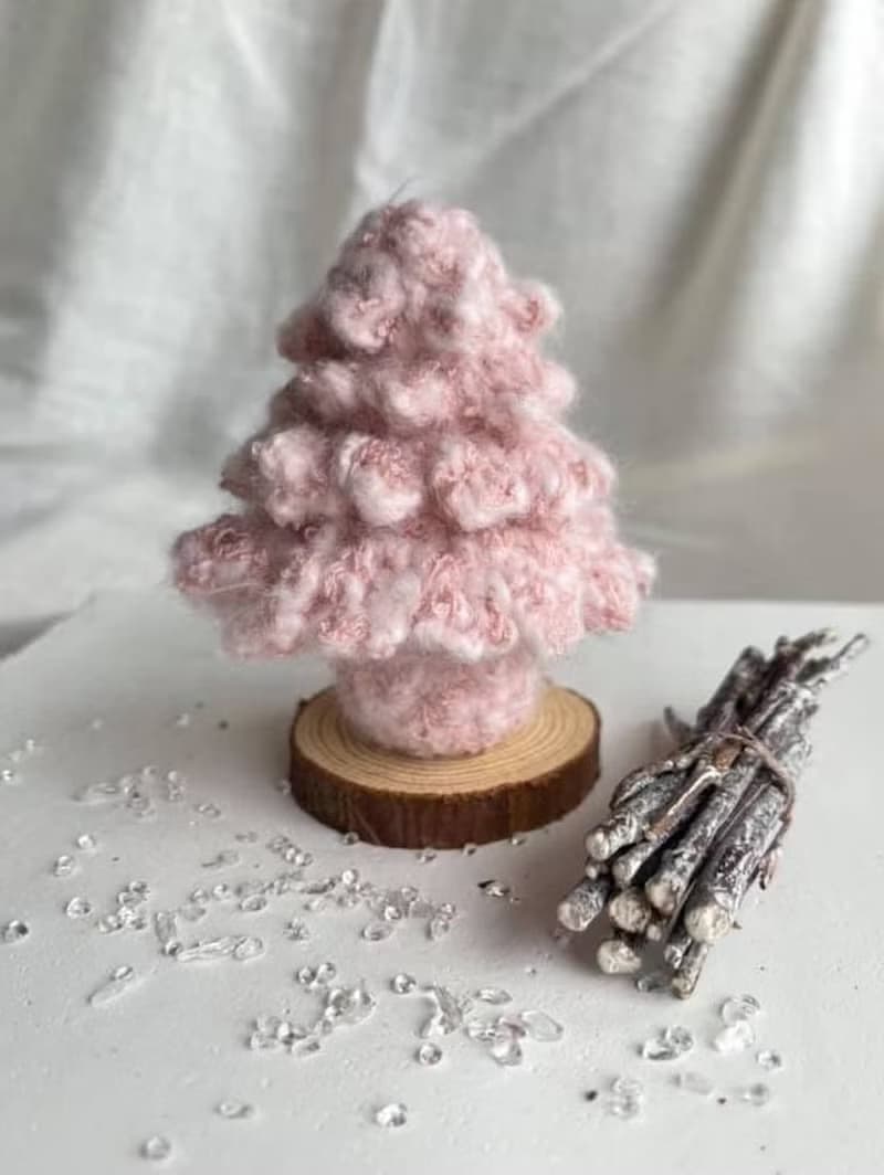 Knitting 聖誕禮物 聖誕樹 - 初雪之粉色耶誕