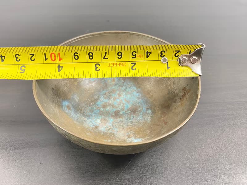 古董黃銅圓碗手工容器手工餐具廚具咖哩