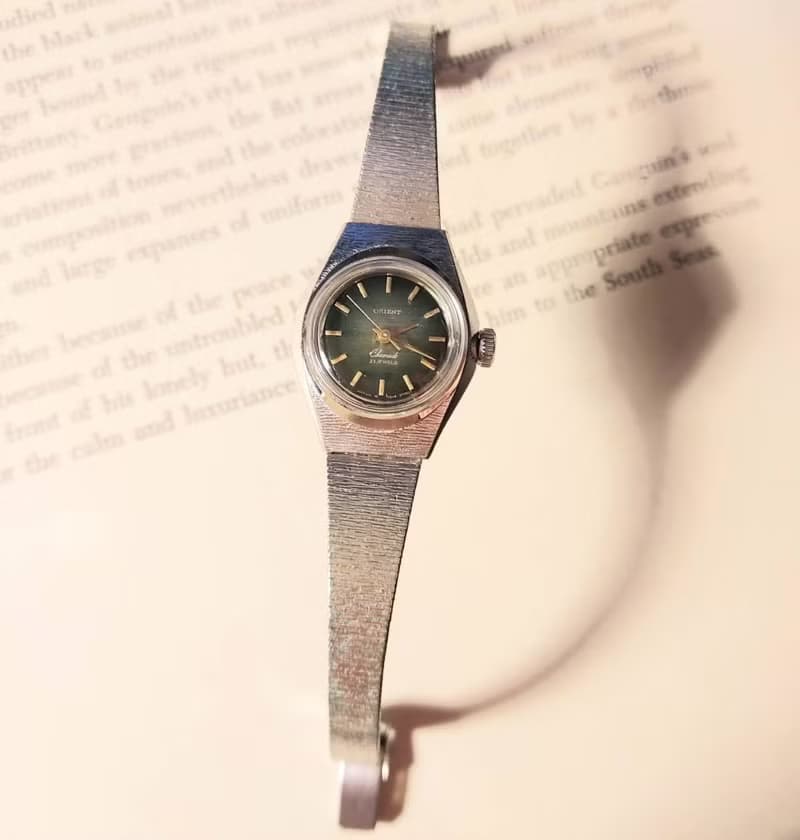 1970's 翡翠綠 日本 東方 Orient 21石 自動上鍊 女用古董錶