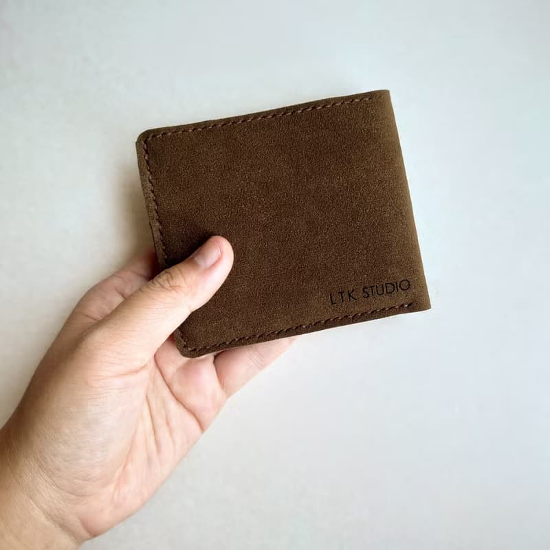 Section 素皮革質感短夾 - 星空樹屋色系 - 純色