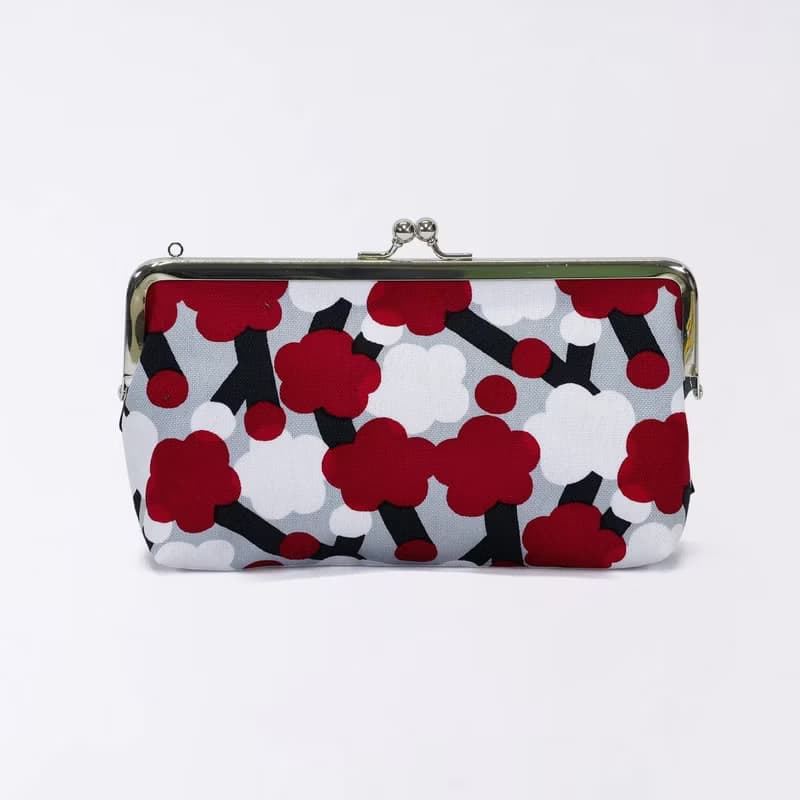 京都 橫式錢包 口金 日本製造 和風錢包 帆布 棉 和風圖案 wafu