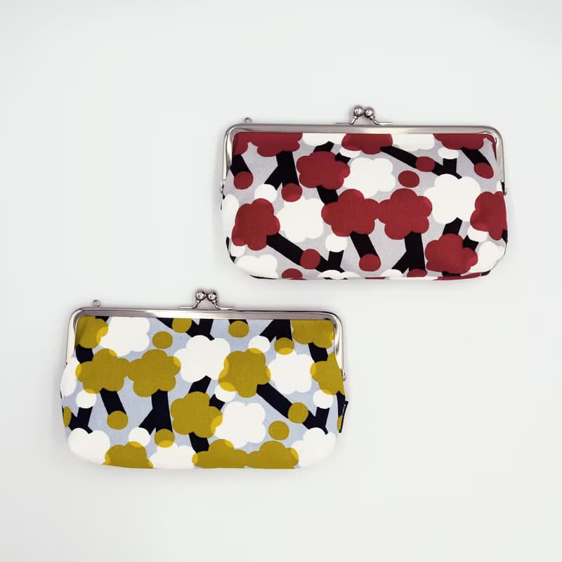 京都 橫式錢包 口金 日本製造 和風錢包 帆布 棉 和風圖案 wafu