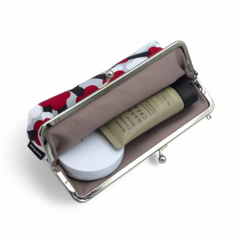 京都 橫式錢包 口金 日本製造 和風錢包 帆布 棉 和風圖案 wafu