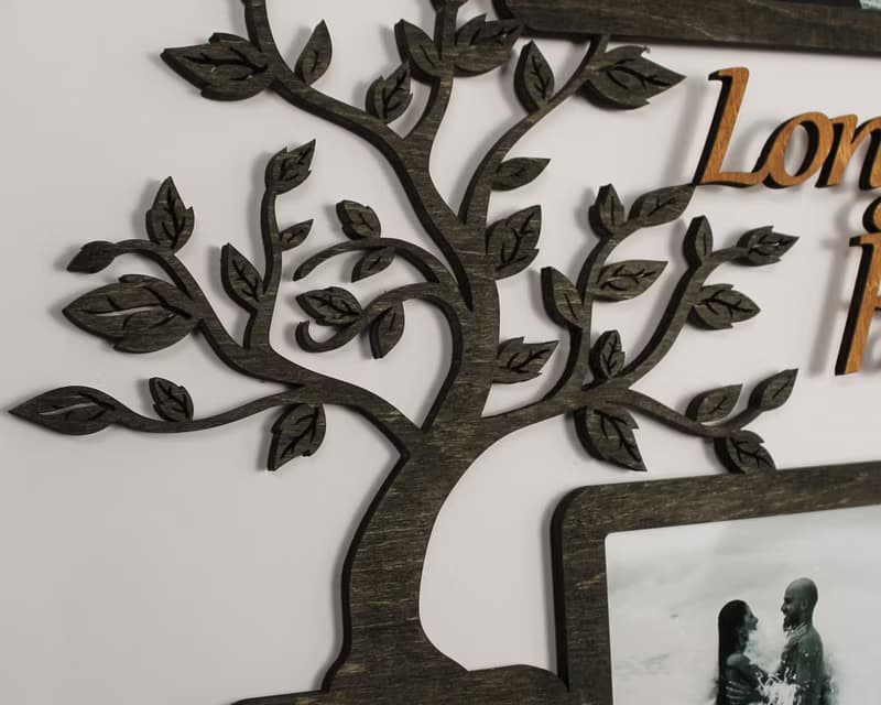 Personalized Father's day picture frame collage Family tree photo frame gallery