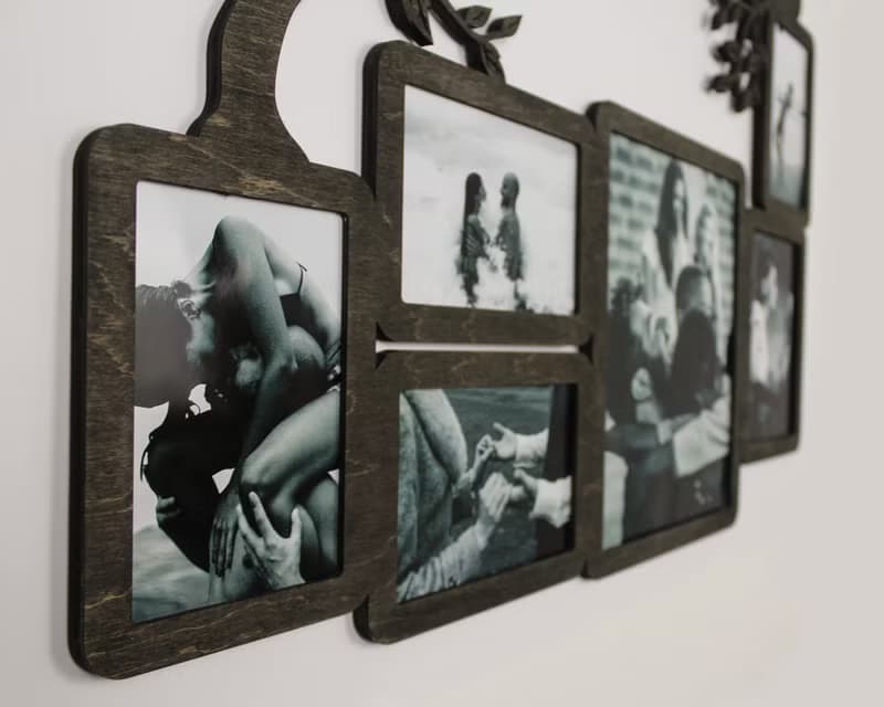 Personalized Father's day picture frame collage Family tree photo frame gallery