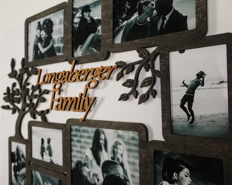 Personalized Father's day picture frame collage Family tree photo frame gallery
