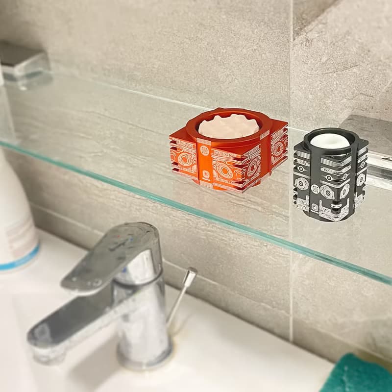 【航太邊角料再造】香氛玉琮-紋樣結構_柚紅鬆餅款(精油-藍風鈴)