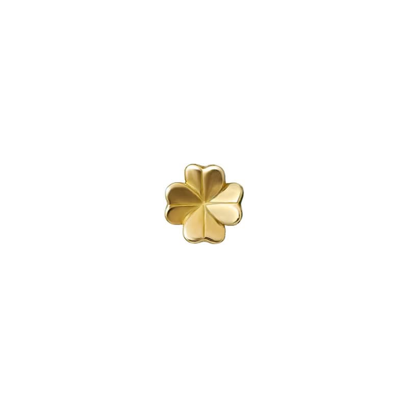 【Second Earrings】 18K 黃金四葉草單隻耳環