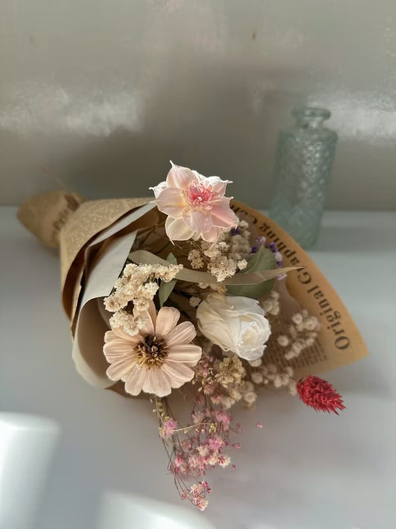 美好時光 | 甜筒花束、永生乾燥花束、DIY手作材料包