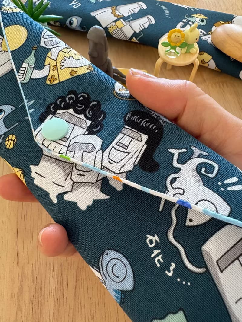 文青風環保純棉筷袋 巨石艾磨 生活哲學  質感藍 日本 潮物 收納