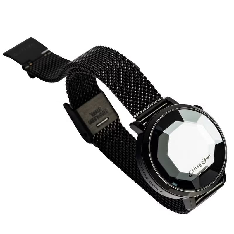 FACET 系列 - LED 黑色不鏽鋼手錶